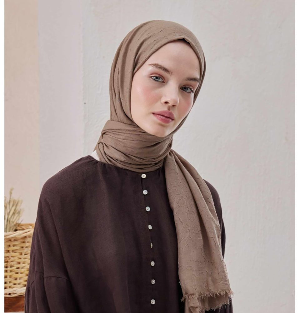 Modefa Shawl Latte Bamboo Viscose Summer Hijab Shawl - Latte