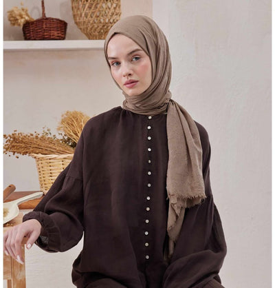 Modefa Shawl Latte Bamboo Viscose Summer Hijab Shawl - Latte