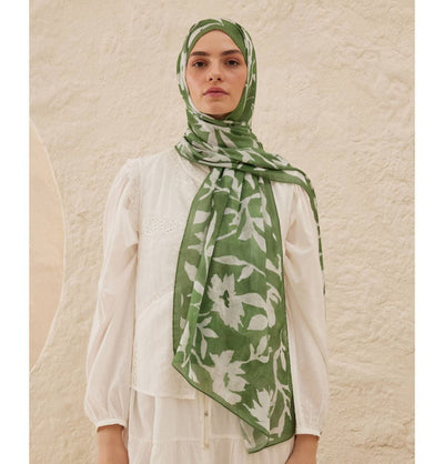 Modefa Shawl Leaf Green Rami Lightweight Hijab Shawl Petunia - Leaf Green