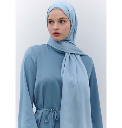Modefa Shawl Light Blue Satin Elegance Shawl Hijab - Light Blue