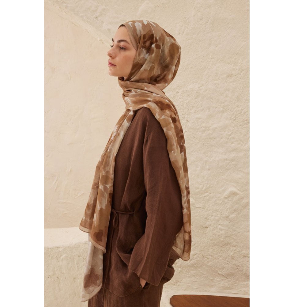 Modefa Shawl Light Brown Rami Lightweight Hijab Shawl Lizzy - Light Brown