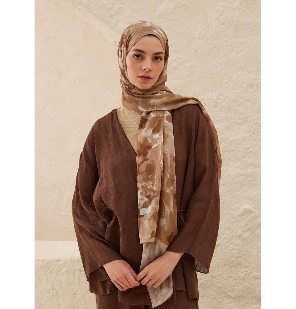 Modefa Shawl Light Brown Rami Lightweight Hijab Shawl Lizzy - Light Brown