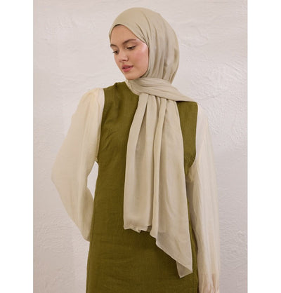 Modefa Shawl Linen Everyday Basic Soft Viscose Shawl Hijab - Linen