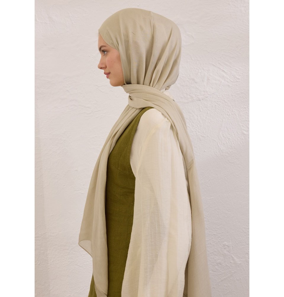 Modefa Shawl Linen Everyday Basic Soft Viscose Shawl Hijab - Linen