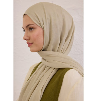 Modefa Shawl Linen Everyday Basic Soft Viscose Shawl Hijab - Linen