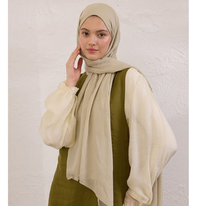 Modefa Shawl Linen Everyday Basic Soft Viscose Shawl Hijab - Linen