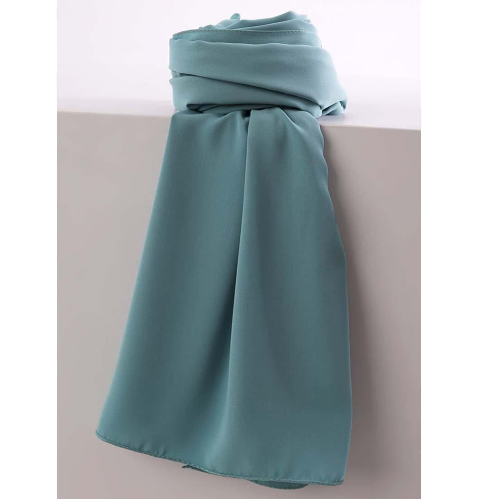 Medina Silk Hijab Shawl - Seafoam Green