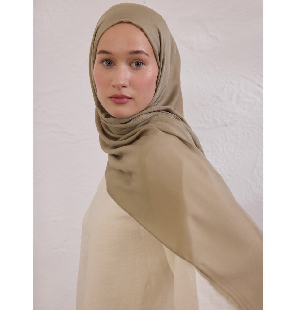 Modefa Shawl Mink Everyday Basic Soft Viscose Shawl Hijab - Mink