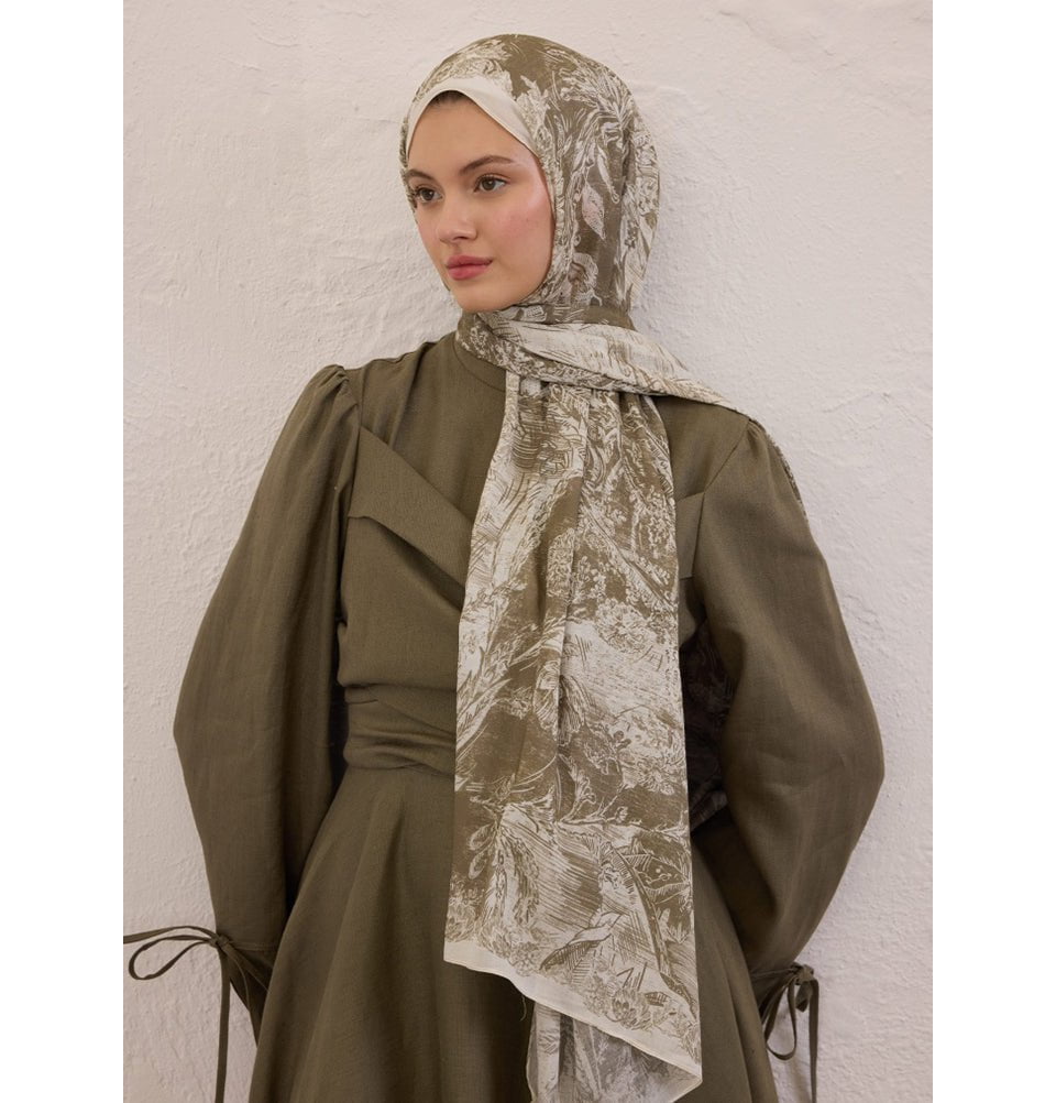 Modefa Shawl Mink Rami Lightweight Hijab Shawl Secret Elegance - Mink