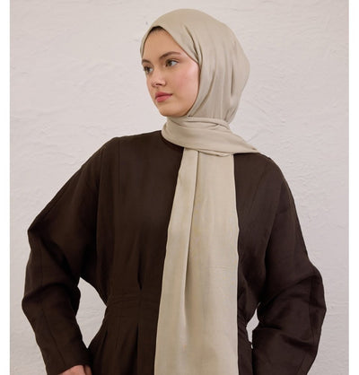 Modefa Shawl Natural Beige Everyday Basic Soft Viscose Shawl Hijab - Natural Beige