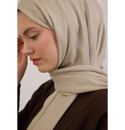 Modefa Shawl Natural Beige Everyday Basic Soft Viscose Shawl Hijab - Natural Beige