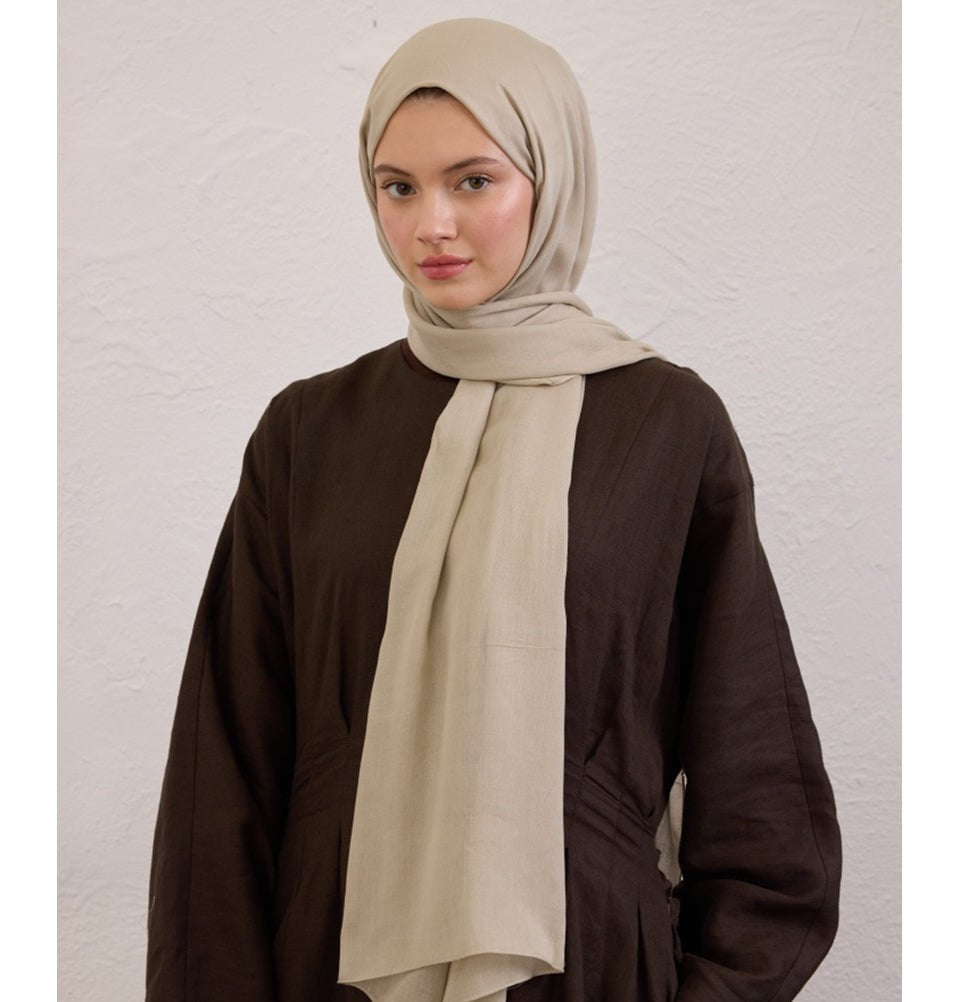 Modefa Shawl Natural Beige Everyday Basic Soft Viscose Shawl Hijab - Natural Beige