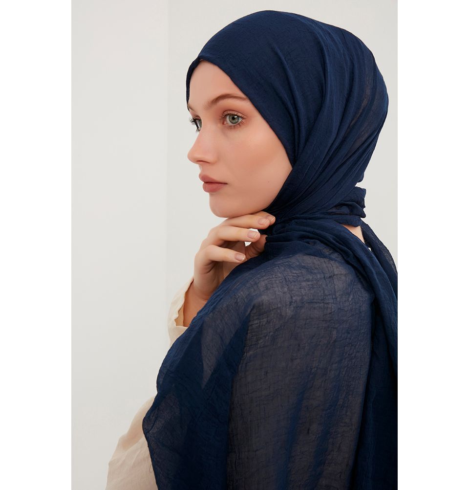 Modefa Shawl Navy Blue Comfort Hijab Shawl - Navy Blue