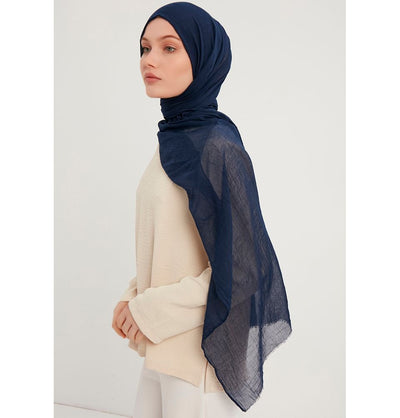 Modefa Shawl Navy Blue Comfort Hijab Shawl - Navy Blue