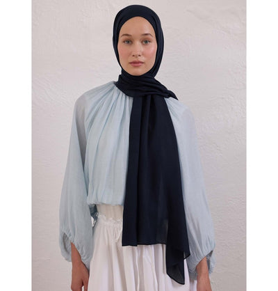 Modefa Shawl Navy Blue Everyday Basic Soft Viscose Shawl Hijab - Navy Blue