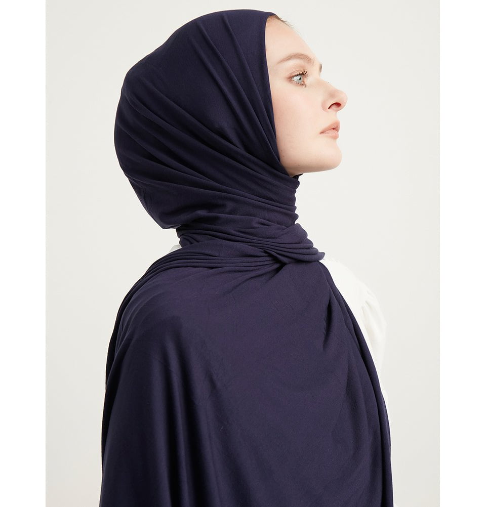 Modefa Shawl Navy Blue Modefa Premium Jersey Hijab Shawl - Navy Blue