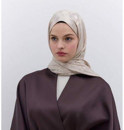 Modefa Shawl Nude Luxury Shine Hijab Shawl - Nude