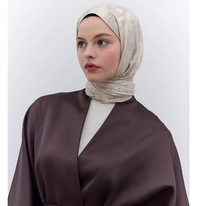 Modefa Shawl Nude Luxury Shine Hijab Shawl - Nude