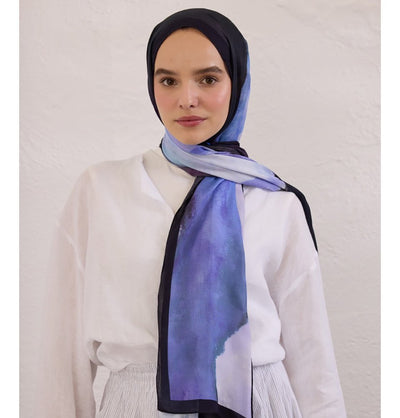 Modefa Shawl Oceanic Blue Rami Lightweight Hijab Shawl Color Waves - Oceanic Blue
