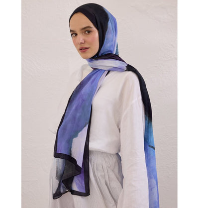 Modefa Shawl Oceanic Blue Rami Lightweight Hijab Shawl Color Waves - Oceanic Blue