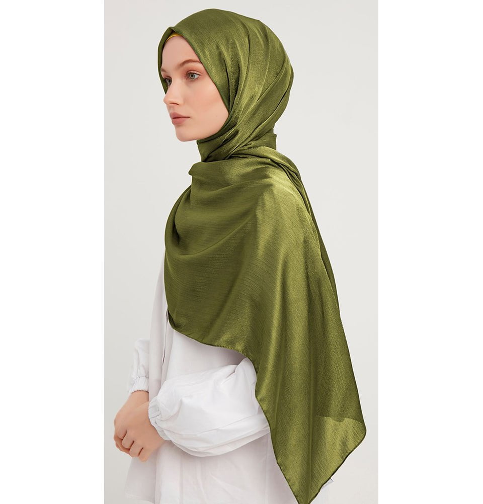 Modefa Shawl Olive Green Shine Hijab Shawl - Olive Green