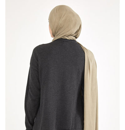 Modefa Shawl Olive Green Soft Jersey Shawl Hijab - Olive Green
