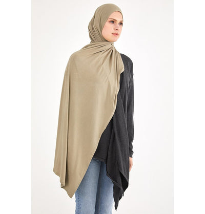 Modefa Shawl Olive Green Soft Jersey Shawl Hijab - Olive Green