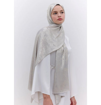 Modefa Shawl Pearl Luxury Shine Hijab Shawl - Pearl