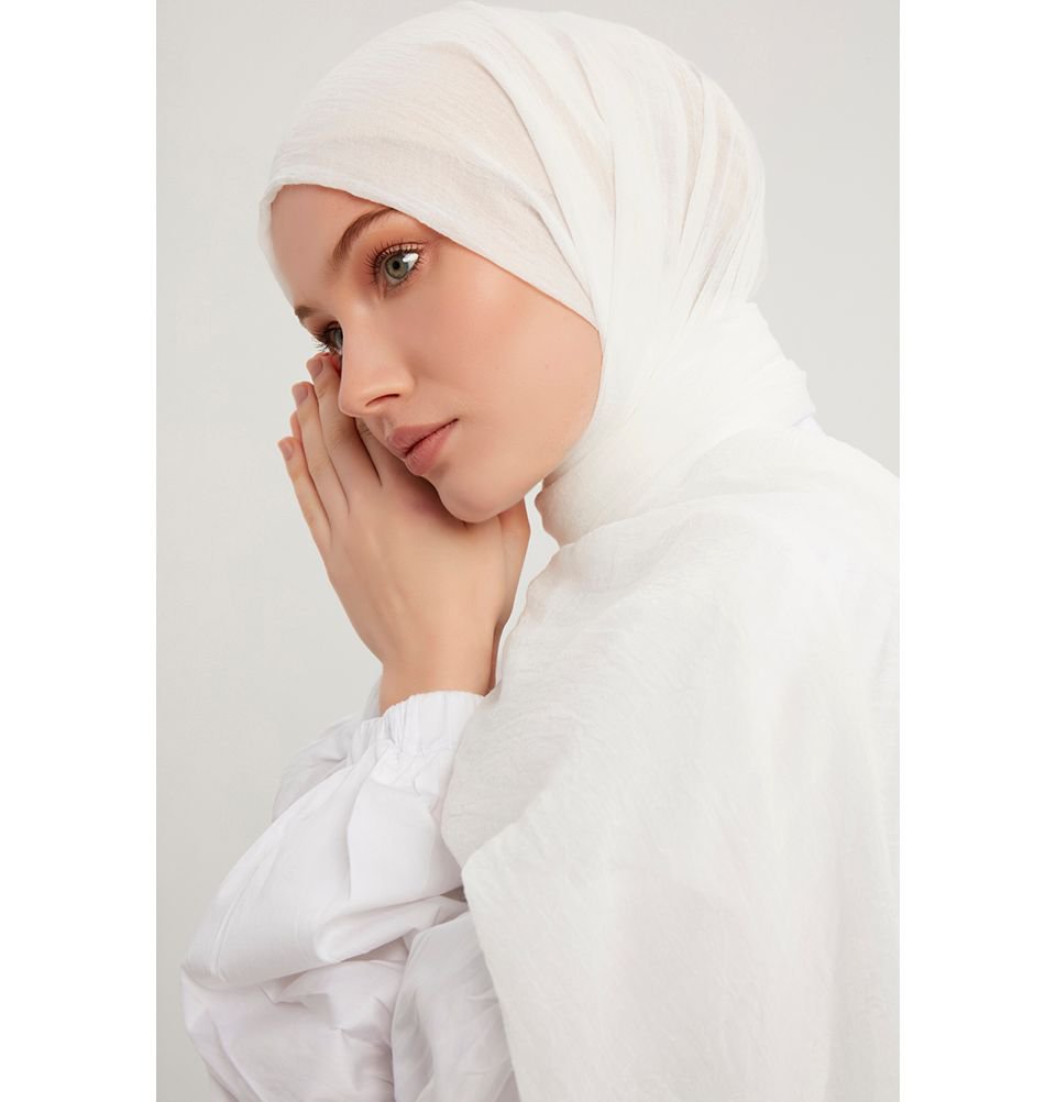 Modefa Shawl Pearl White Comfort Hijab Shawl - Pearl White