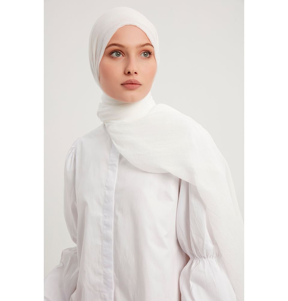 Modefa Shawl Pearl White Comfort Hijab Shawl - Pearl White