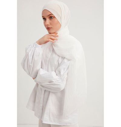 Modefa Shawl Pearl White Comfort Hijab Shawl - Pearl White