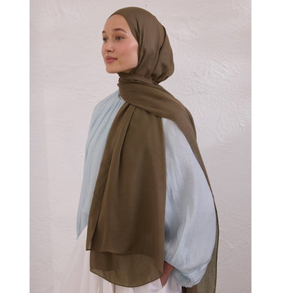 Modefa Shawl Powdered Coffee Everyday Basic Soft Viscose Shawl Hijab - Powdered Coffee