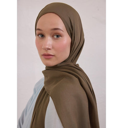 Modefa Shawl Powdered Coffee Everyday Basic Soft Viscose Shawl Hijab - Powdered Coffee