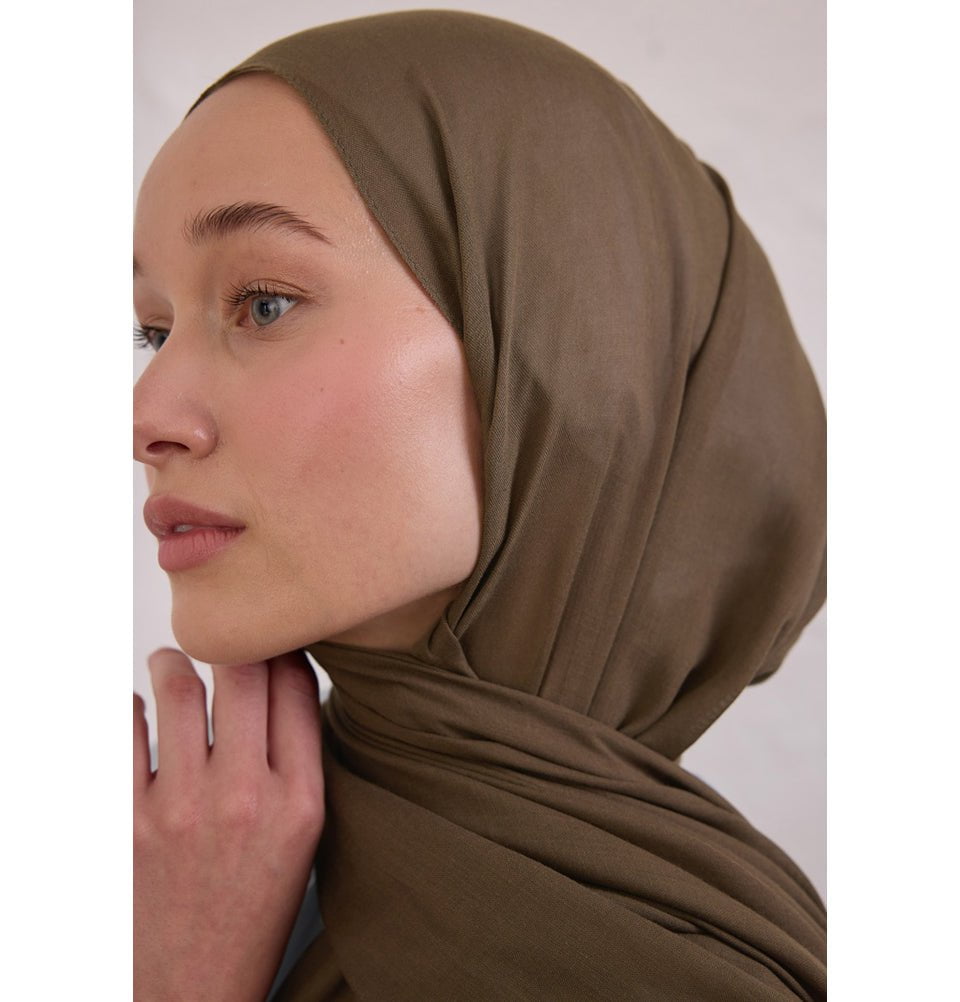 Modefa Shawl Powdered Coffee Everyday Basic Soft Viscose Shawl Hijab - Powdered Coffee