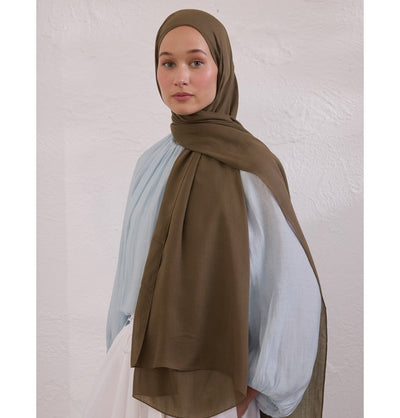 Modefa Shawl Powdered Coffee Everyday Basic Soft Viscose Shawl Hijab - Powdered Coffee