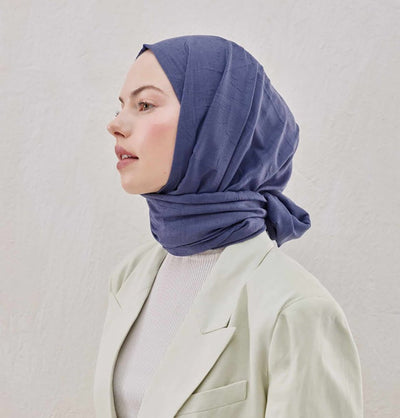 Modefa Shawl Purple Bamboo Viscose Summer Hijab Shawl - Periwinkle