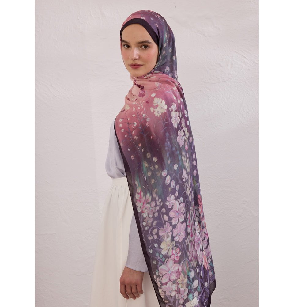 Modefa Shawl Purple Rami Lightweight Hijab Shawl Wisteria - Purple
