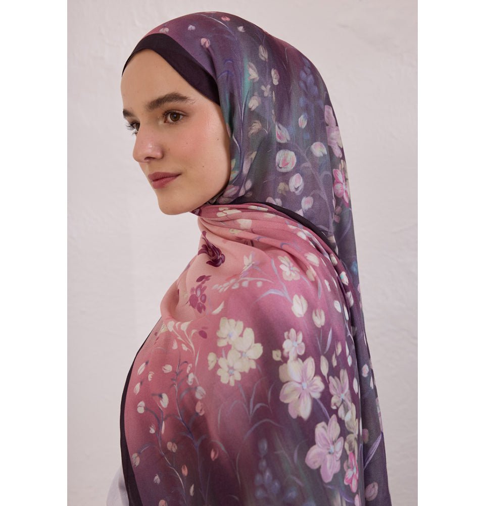 Modefa Shawl Purple Rami Lightweight Hijab Shawl Wisteria - Purple