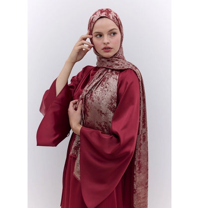 Modefa Shawl Red Luxury Shine Hijab Shawl - Red