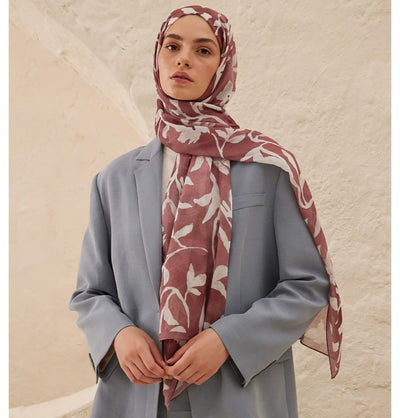 Modefa Shawl Rose Pink Rami Lightweight Hijab Shawl Petunia - Rose Pink