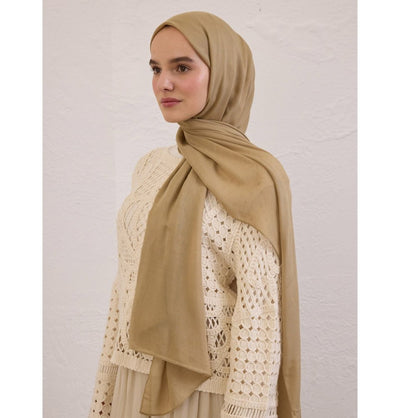 Modefa Shawl Safari Yellow Everyday Basic Soft Viscose Shawl Hijab - Safari Brown