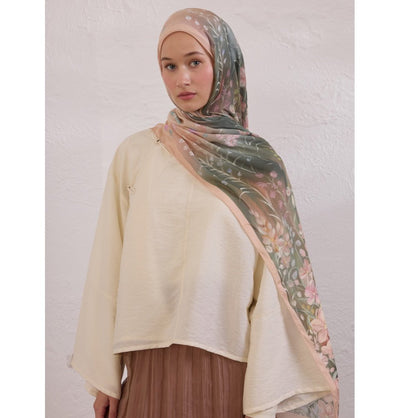 Modefa Shawl Salmon Rami Lightweight Hijab Shawl Wisteria - Salmon