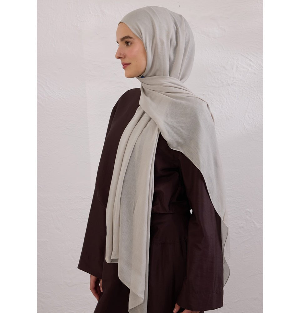 Modefa Shawl Silver Everyday Basic Soft Viscose Shawl Hijab - Silver