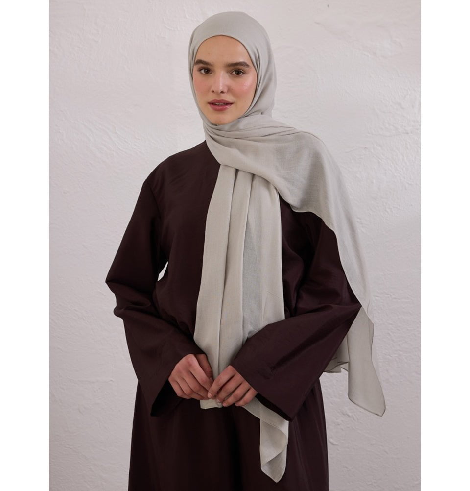 Modefa Shawl Silver Everyday Basic Soft Viscose Shawl Hijab - Silver