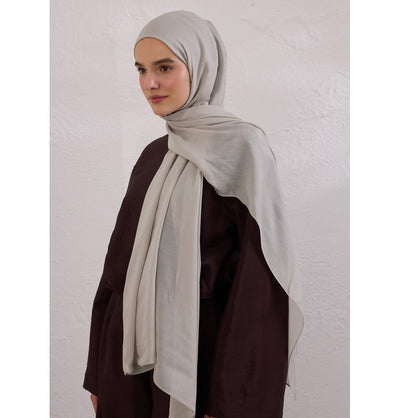 Modefa Shawl Silver Everyday Basic Soft Viscose Shawl Hijab - Silver