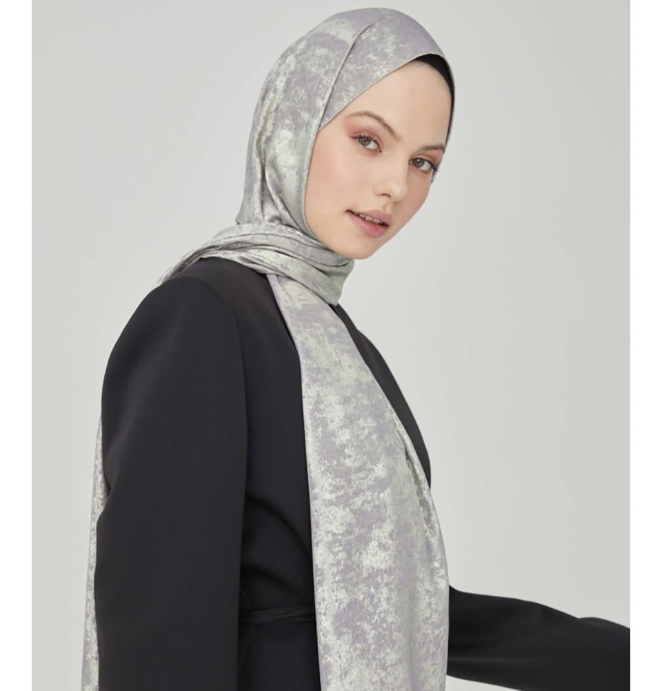 Modefa Shawl Silver Luxury Shine Hijab Shawl - Silver