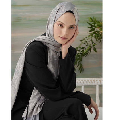 Modefa Shawl Silver Luxury Shine Hijab Shawl - Silver