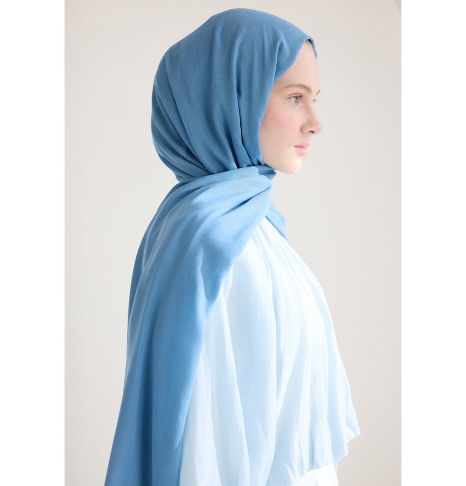 Modefa Shawl Sky Blue Everyday Basic Soft Viscose Shawl Hijab - Sky Blue