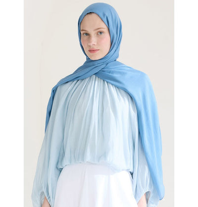 Modefa Shawl Sky Blue Everyday Basic Soft Viscose Shawl Hijab - Sky Blue