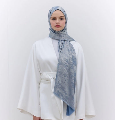 Modefa Shawl Sky Blue Luxury Shine Hijab Shawl - Sky Blue